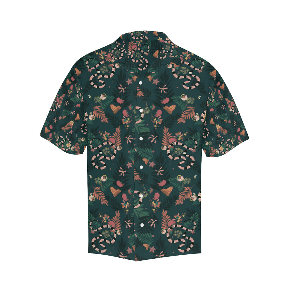 Snake forest pattern Men's All Over Print Hawaiian Shirt