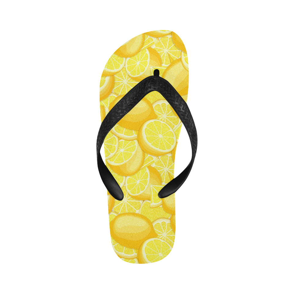 lemon pattern Unisex Flip Flops