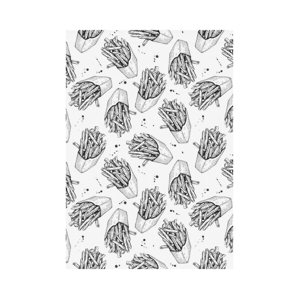 Hand drawn french fries pattern House Flag Garden Flag