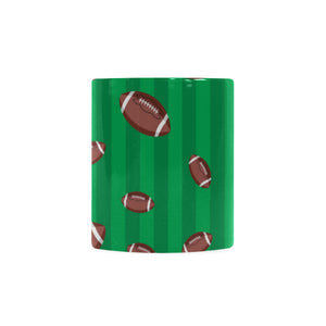 American football ball field background Classical White Mug (Fulfilled In US)