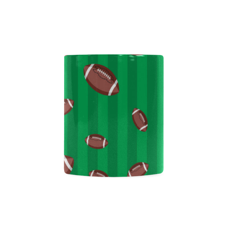 American football ball field background Classical White Mug (Fulfilled In US)
