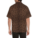 coffee bean pattern Men's All Over Print Hawaiian Shirt