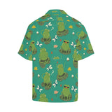 Cute frog dragonfly design pattern Men's All Over Print Hawaiian Shirt
