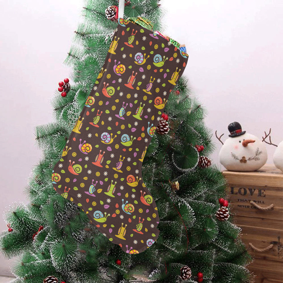 Snail Pattern Print Design 02 Christmas Stocking