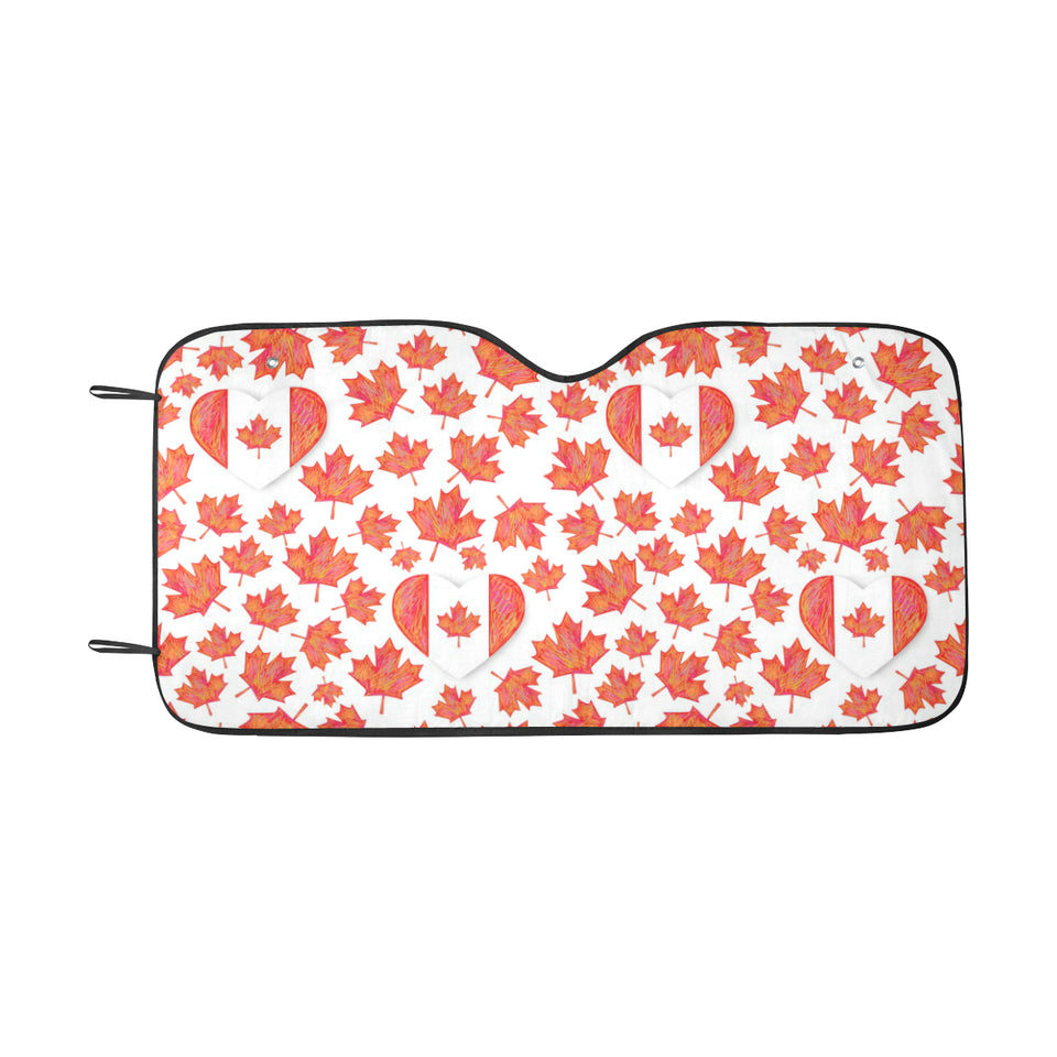 Canada Pattern Print Design 02 Car Sun Shade