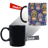 Sugar skull flower pattern Morphing Mug Heat Changing Mug