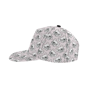 Cute french bulldog pattern All Over Print Snapback Cap