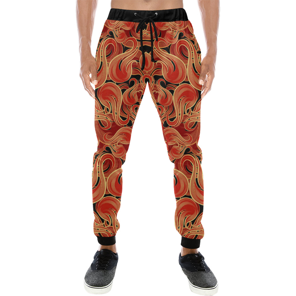 Fire flame pattern Unisex Casual Sweatpants