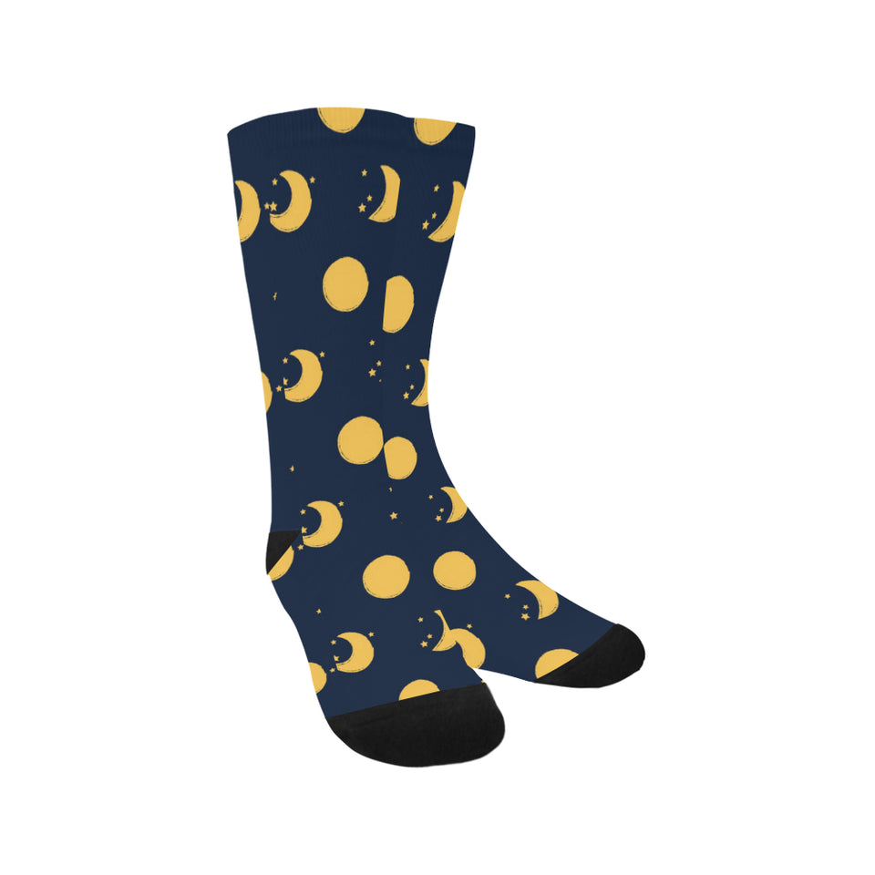 Moon star pattern Crew Socks