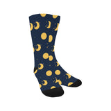 Moon star pattern Crew Socks