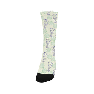 Seahorse shell pattern Crew Socks