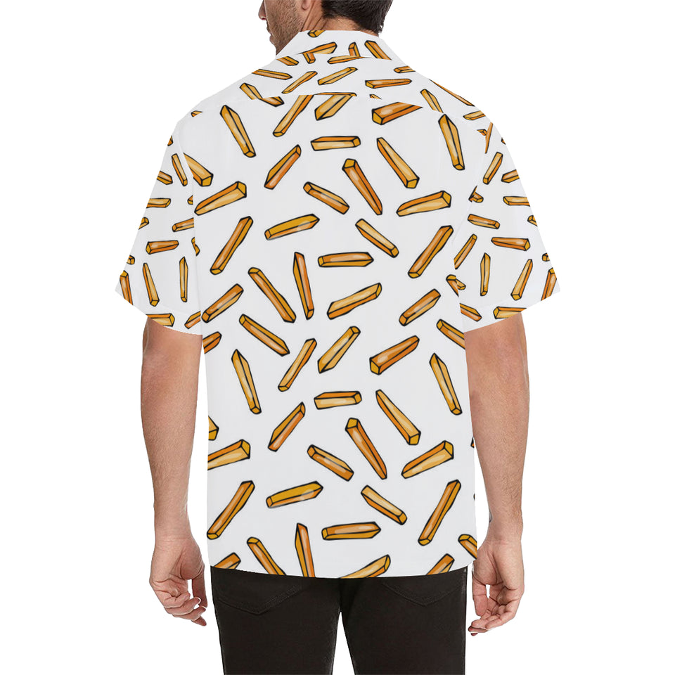 French fries potato pattern Men's All Over Print Hawaiian Shirt