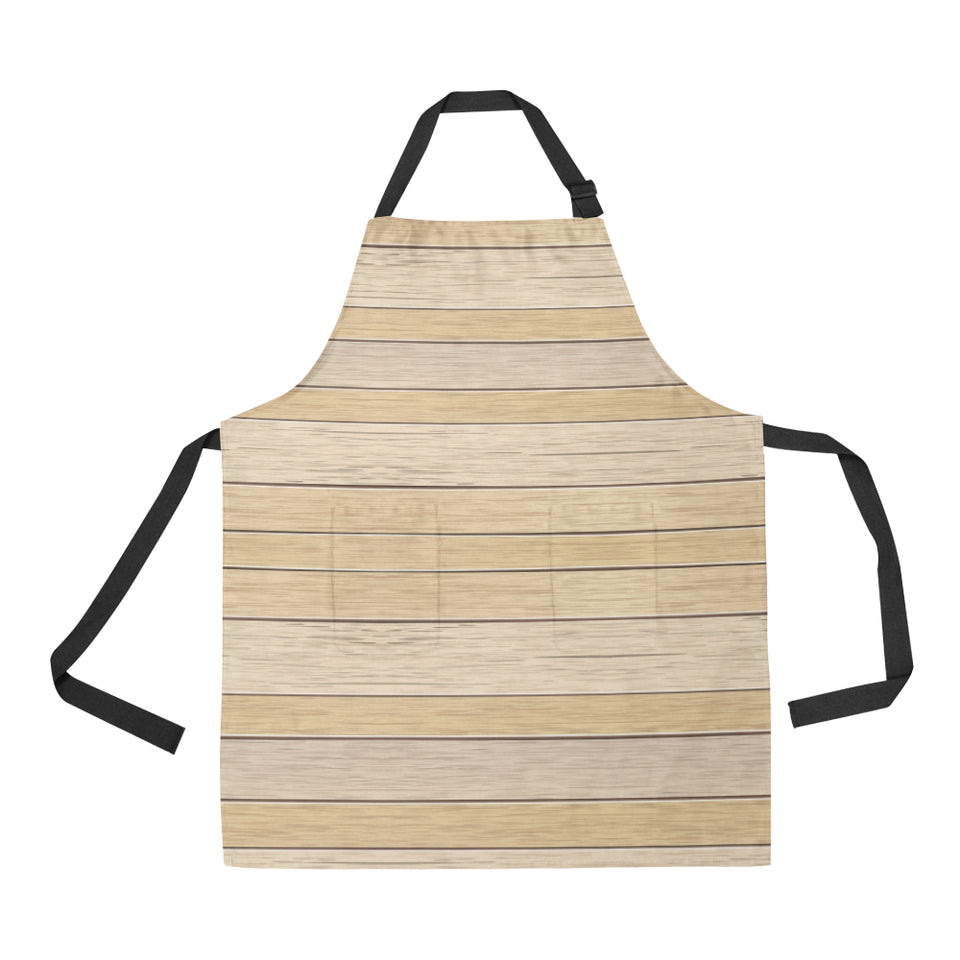 Wood Printed Pattern Print Design 01 All Over Print Adjustable Apron