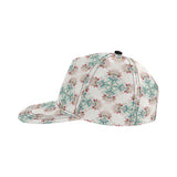 Square floral indian flower pattern All Over Print Snapback Cap