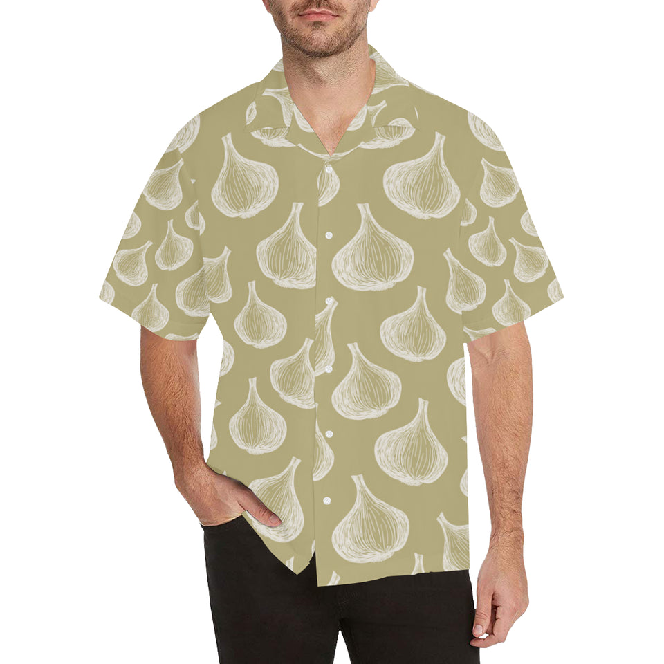Garlic design pattern Men's All Over Print Hawaiian Shirt