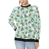 Helicopter design pattern Women's Crew Neck Sweatshirt