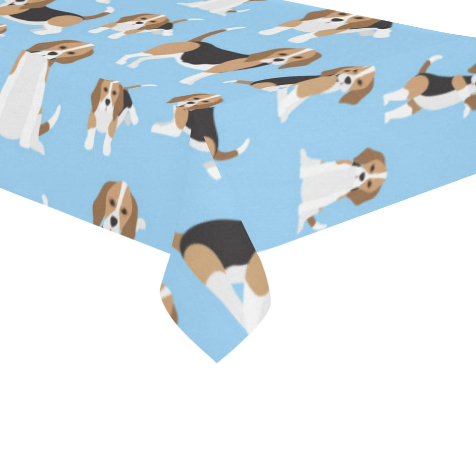 Beagle dog blue background pattern Tablecloth