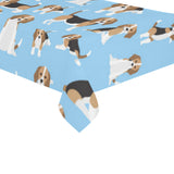 Beagle dog blue background pattern Tablecloth