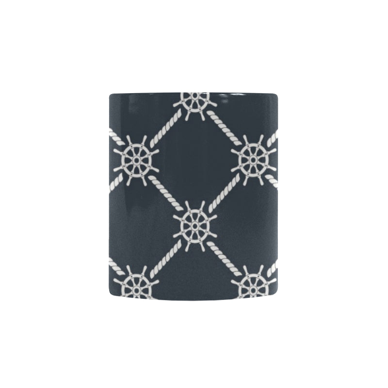 nautical steering wheel rope pattern Morphing Mug Heat Changing Mug