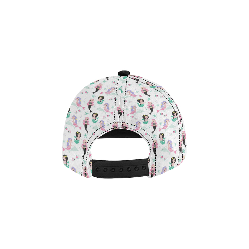 cute mermaid dolphin fish starfish pattern All Over Print Snapback Cap