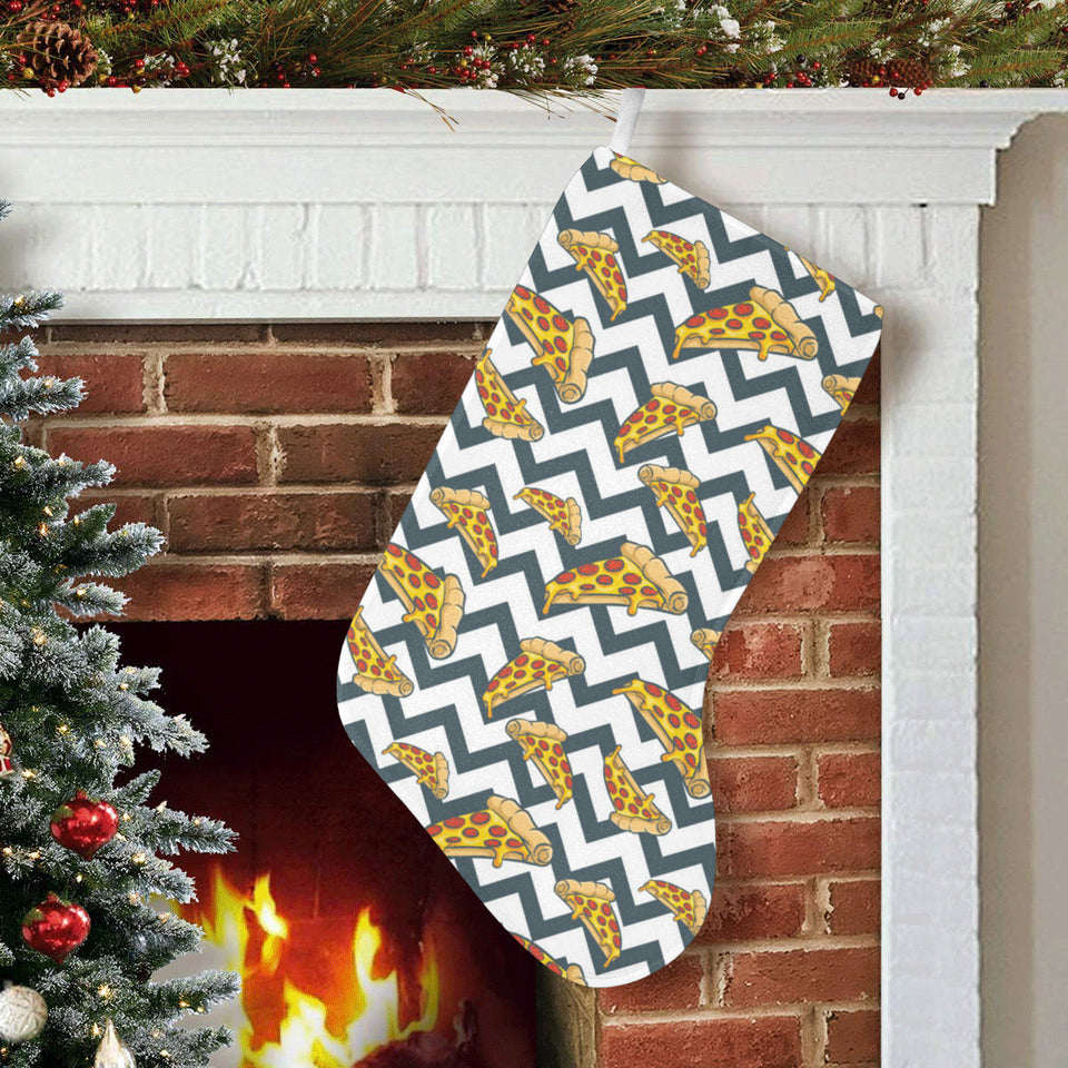 Pizza design pattern Christmas Stocking