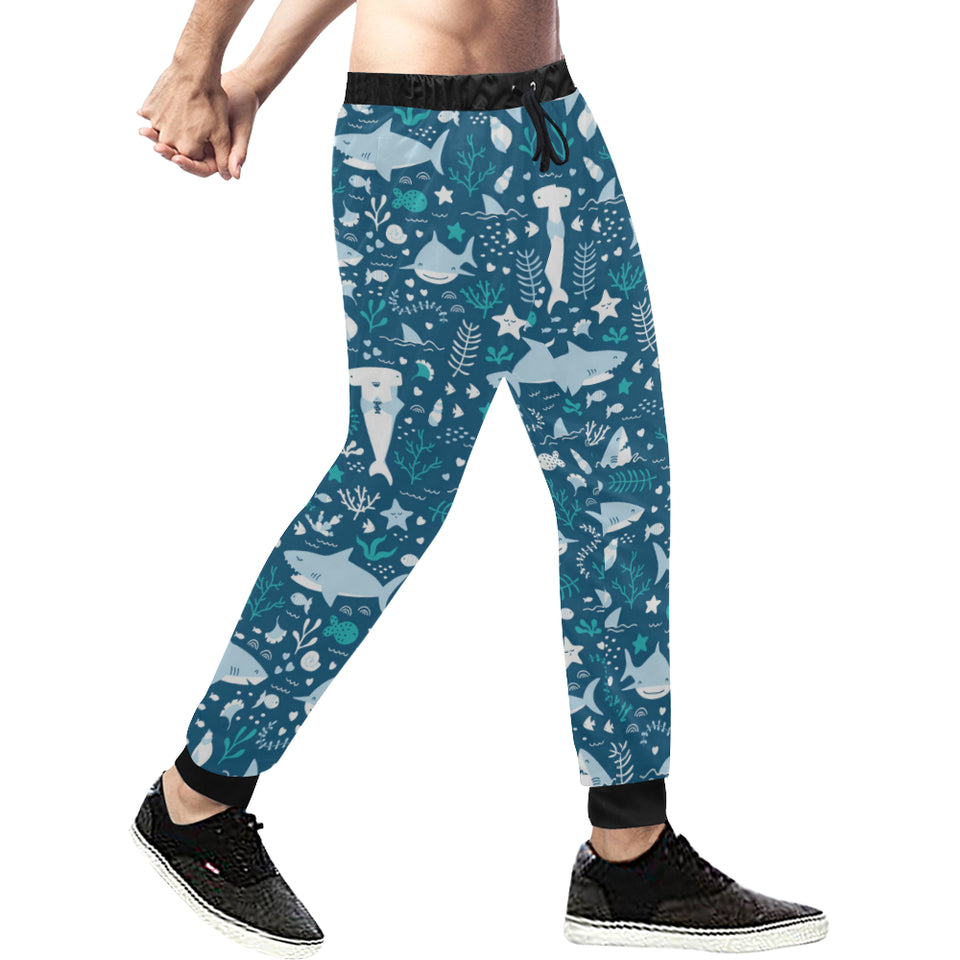 Cute shark pattern Unisex Casual Sweatpants