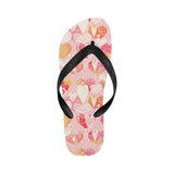 Hand drawn heart design pattern Unisex Flip Flops