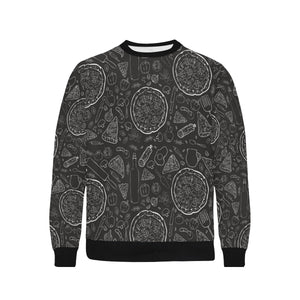 Pizza pattern Men's Crew Neck Sweatshirt