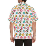 Color cute owl pattern Men's All Over Print Hawaiian Shirt