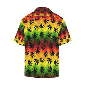 Canabis Marijuana Weed Pattern Print Design 03 Men's All Over Print Hawaiian Shirt (Model T58)