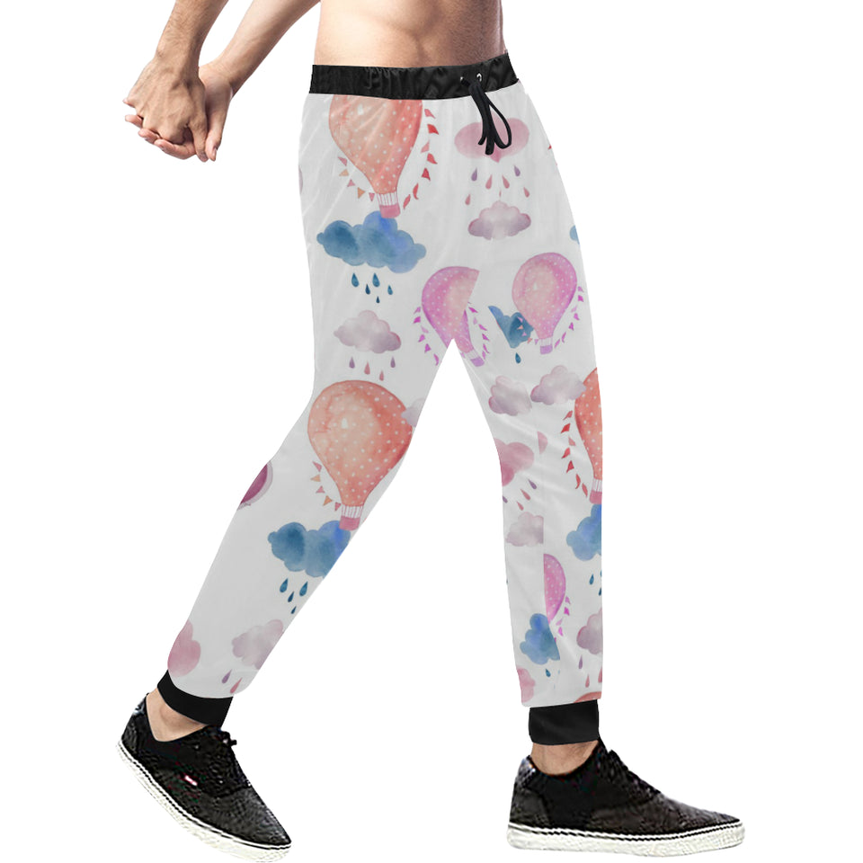 Watercolor air balloon cloud pattern Unisex Casual Sweatpants
