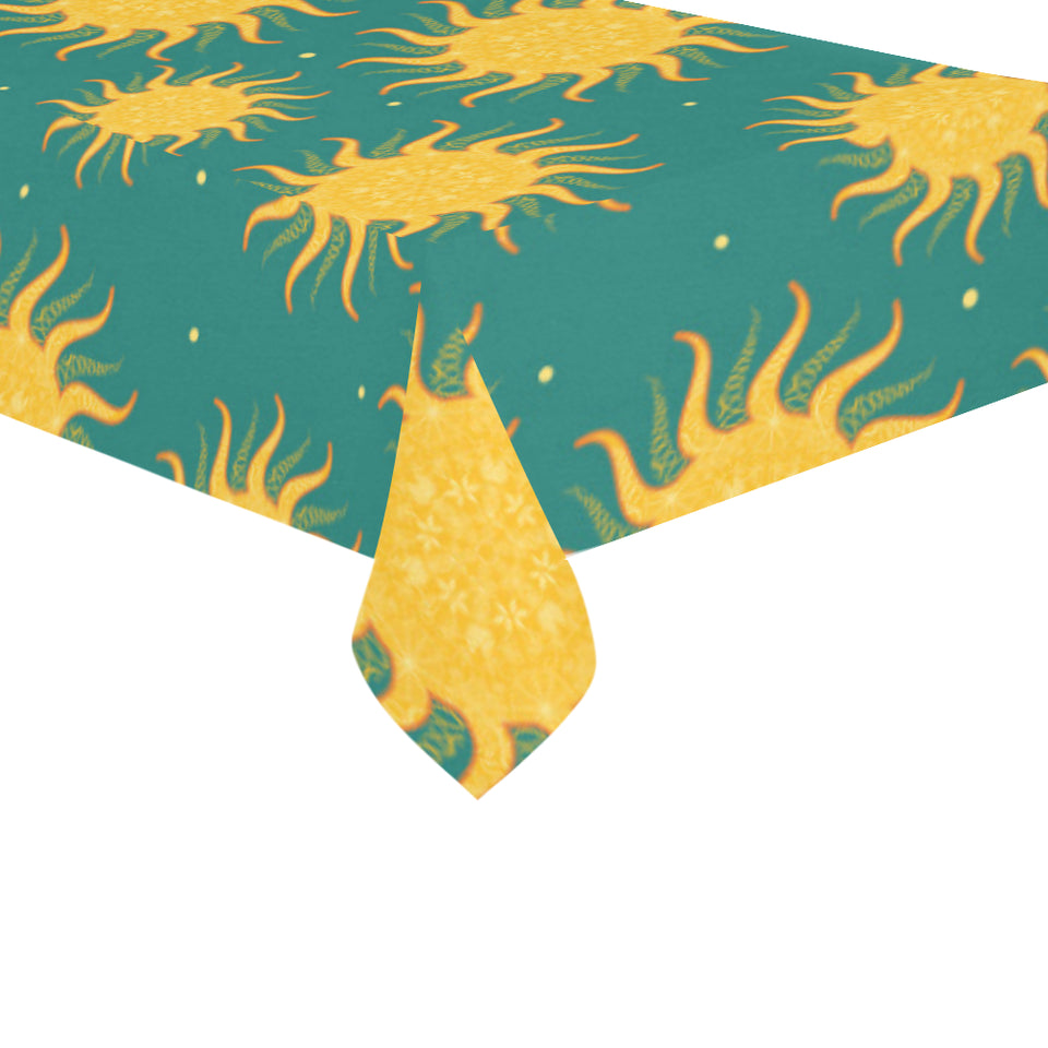 Sun green background Tablecloth