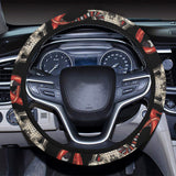 Red snake skull pattern Car Steering Wheel Cover