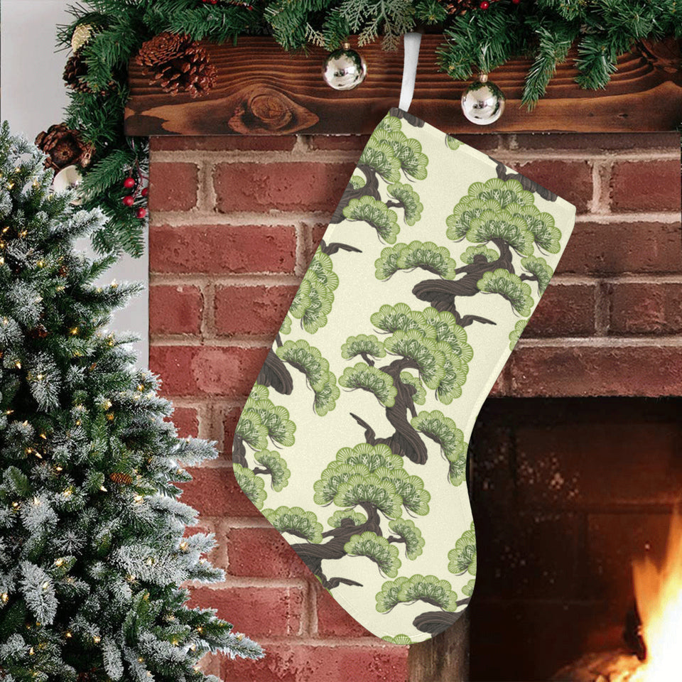 Bonsai pattern Christmas Stocking
