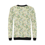 Hand drawn sea turtle fish pattern Women's Crew Neck Sweatshirt
