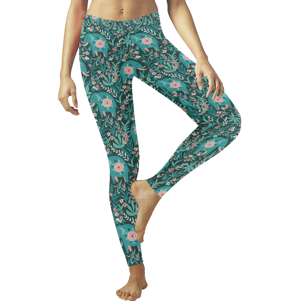Elephants jungle pattern Women's Legging Fulfilled In US
