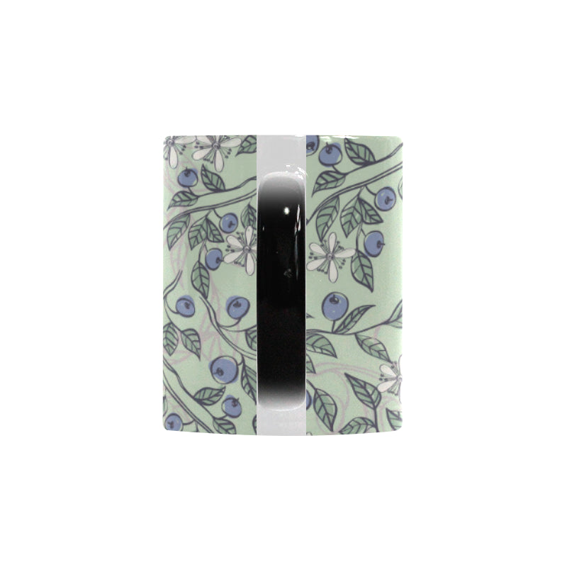 hand drawn blueberry pattern Morphing Mug Heat Changing Mug