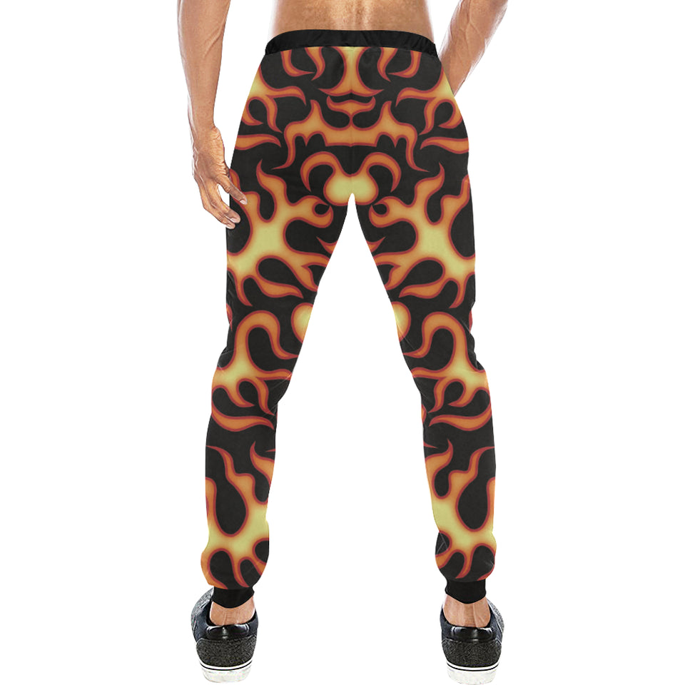 Fire flame dark pattern Unisex Casual Sweatpants