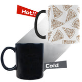Hand drawn pizza pattern Morphing Mug Heat Changing Mug