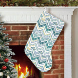 zigzag chevron paint design pattern Christmas Stocking