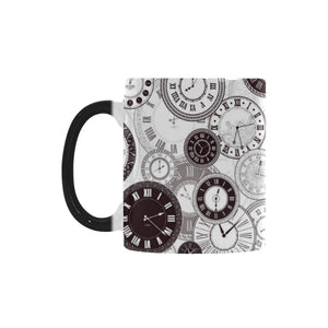 Classic vintage clock pattern Morphing Mug Heat Changing Mug