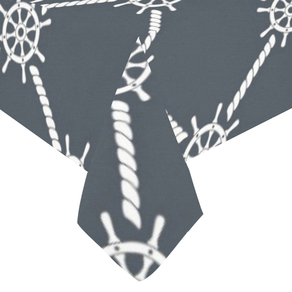nautical steering wheel rope pattern Tablecloth