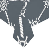nautical steering wheel rope pattern Tablecloth