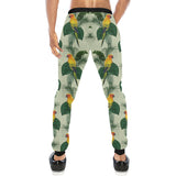 Beautiful parrot palm leaves pattern Unisex Casual Sweatpants