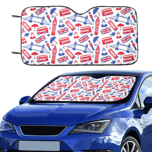 British Pattern Print Design 01 Car Sun Shade