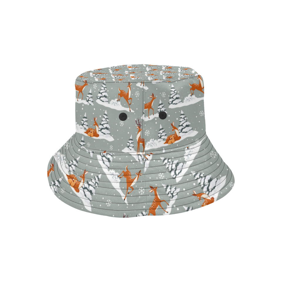Beautiful deers Winter Christmas Unisex Bucket Hat