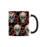 Red snake skull pattern Morphing Mug Heat Changing Mug