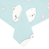 White cute hamsters heart pattern Tablecloth