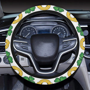 Horseshoes Pattern Print Design 04 Car Steering Wheel Cover