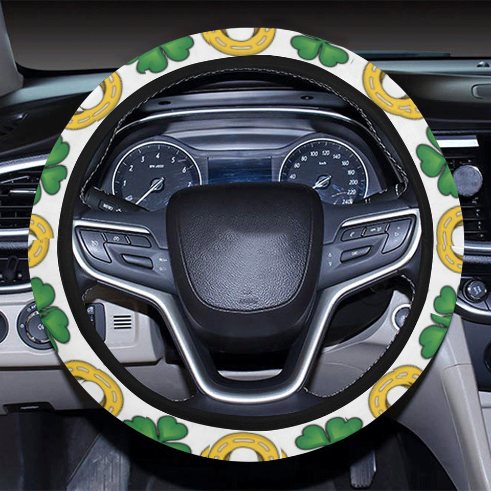 Horseshoes Pattern Print Design 04 Car Steering Wheel Cover